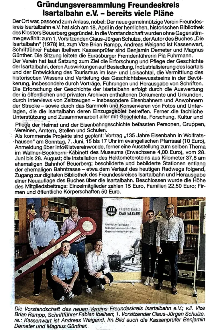 Zeitungsartikel: Isarkurier, 23.04.2026